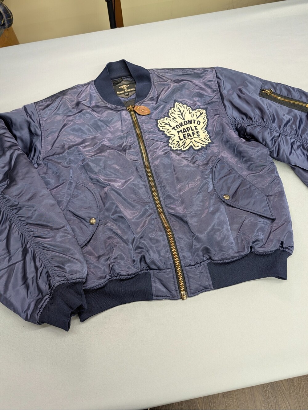 Toronto Maple Leafs Roger Edwards Bomber Jacket Vintage XL